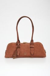 Torebka zamszowa Bowling Baguette Big PINKO. Torebki klasyczne damskie Pinko, z zamszu, zamszowe, bez dodatków. Za 2,099.00 zł.