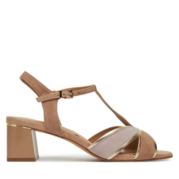 Sandały Lasocki. Brązowe sandały damskie Lasocki, bez wzorów, bez obcasa, na słupku, bez zapięcia. Za 229.99 zł.