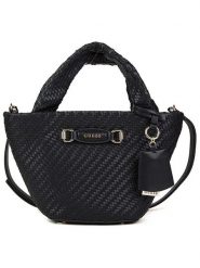 Guess Shopper bag w kolorze czarnym - 33 x 19 x 9 cm rozmiar: onesize. Czarne shopper bag Guess, z aplikacjami, z materiału, na ramię, bez dodatków. Za 440.28 zł.