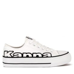 Trampki Kappa. Białe trampki damskie Kappa, bez wzorów, bez zapięcia. Za 99.99 zł.