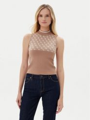 Guess Sweter W3YR26 Z37K0 Brązowy Regular Fit. Brązowe swetry klasyczne damskie Guess, m, z syntetyku, bez kołnierzyka. Za 209.99 zł.