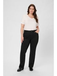 KAFFE curve Dżinsy - Regular fit - w kolorze czarnym rozmiar: 52. Czarne jeansy damskie KAFFE curve, z podwyższonym stanem. Za 234.94 zł.