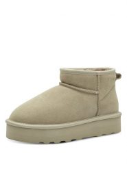 S.Oliver Skórzane botki w kolorze beżowym rozmiar: 37. Brązowe botki damskie S.Oliver, bez obcasa, na platformie, bez zapięcia. Za 209.82 zł.