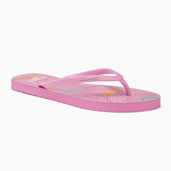 Japonki damskie Speedo Flip Flop. Czerwone klapki damskie Speedo, bez wzorów, z materiału, bez obcasa, bez zapięcia. Za 77.99 zł.