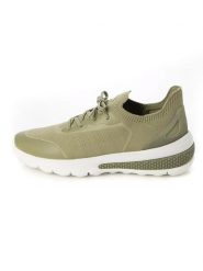 Geox Sneakersy "Spherica Actif" w kolorze biało-oliwkowym rozmiar: 39. Białe obuwie sportowe damskie Geox, bez zapięcia. Za 245.96 zł.