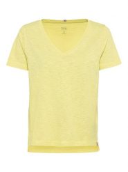 Camel Active Koszulka w kolorze żółtym rozmiar: M. Żółte bluzki damskie Camel Active, m, bez wzorów, z bawełny, bez kołnierzyka, bez ramiączek. Za 87.81 zł.