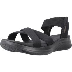 Sandały SKECHERS SLIP - INS ULTRA FLEX 3.0 Czarny. Czarne sandały damskie Skechers, bez wzorów, z tkaniny, bez obcasa, bez zapięcia. Za 292.99 zł.