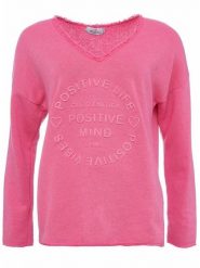 Zwillingsherz Bluza "Positive Mind" w kolorze różowym rozmiar: L/XL. Różowe bluzy damskie Zwillingsherz, l, bez wzorów, bez kaptura. Za 130.81 zł.