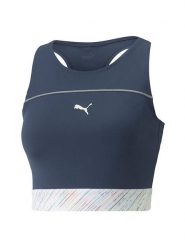 Puma Top "Run High Shine" w kolorze granatowym rozmiar: S. Niebieskie koszulki sportowe damskie Puma, s, bez wzorów, bez ramiączek, outdoorowe. Za 35.10 zł.
