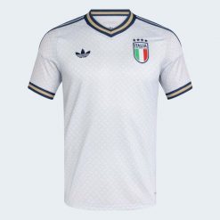 Koszulka piłkarska replika Włochy 26 wyjazdowa. Niebieskie bluzki damskie Adidas, xl, bez wzorów, z tkaniny, sportowe, bez kołnierzyka, bez ramiączek. Za 439.99 zł.