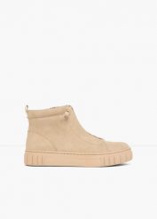 Wysokie sneakersy Marco Tozzi na platformie. Brązowe obuwie sportowe treningowe bonprix. Za 249.99 zł.