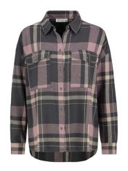 Stitch & Soul Koszula w kolorze antracytowo-fioletowym rozmiar: XL. Czarne koszule damskie Stitch & Soul, xl, bez wzorów, z bawełny, bez kołnierzyka, bez ramiączek. Za 86.99 zł.