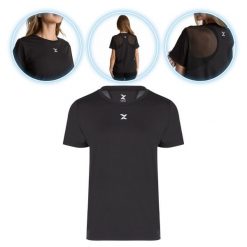 Koszulka damska Trexo Trexi Reg Tee. Czarne koszulki damskie TREXO, bez wzorów, bez kołnierzyka, bez ramiączek. Za 49.99 zł.