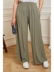 Curvy Lady Kuloty w kolorze khaki rozmiar: 36/38. Brązowe spodnie materiałowe damskie Curvy Lady, bez wzorów, z materiału. Za 143.99 zł.