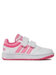 Adidas Sneakersy Hoops 3.0 Cf C IG6105 Biały. Białe buty sportowe dziewczęce Adidas, bez wzorów, ze skóry, bez zapięcia. Za 119.99 zł.