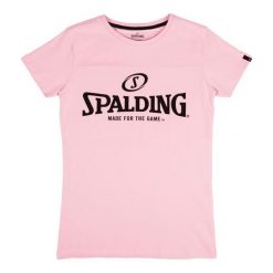 Koszulka damska Spalding Essential Logo. Czerwone bluzki damskie SPALDING, bez wzorów, sportowe, bez kołnierzyka, bez ramiączek. W wyprzedaży za 119.30 zł.