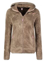 Geographical Norway Kurtka polarowa "Upalood" w kolorze jasnobrązowo-szarym rozmiar: M. Brązowe kurtki damskie Geographical Norway, m, bez wzorów, z polaru, bez kaptura. Za 179.22 zł.