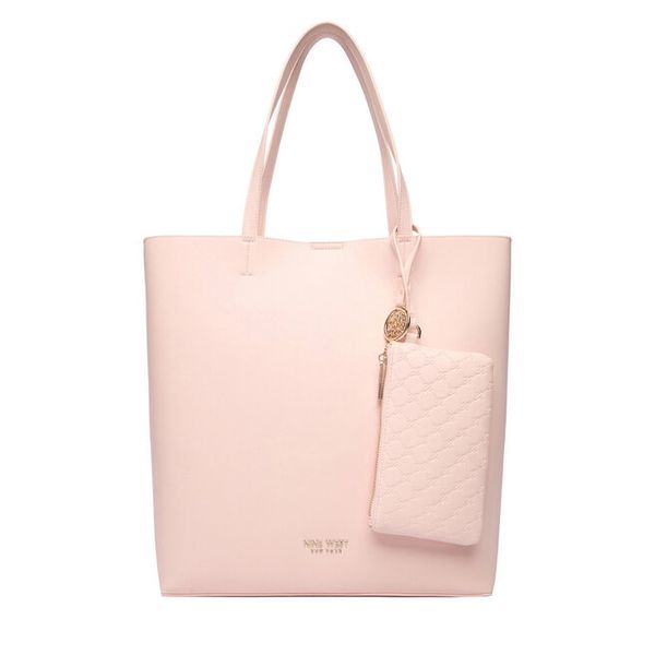 Torebka Nine West. Czerwone shopper bag Nine West, bez wzorów, bez dodatków. Za 199.99 zł.