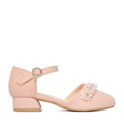 Baleriny JENNY. Czerwone baleriny dziewczęce Jenny, bez wzorów, bez obcasa, bez zapięcia. Za 119.99 zł.