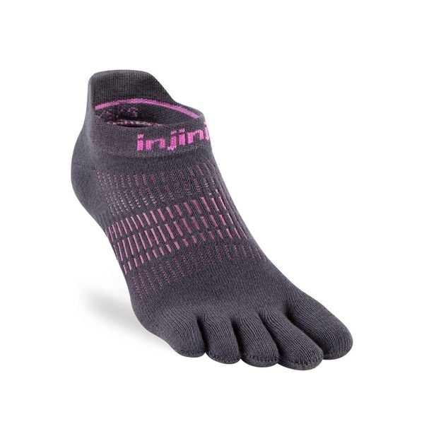 Skarpety do biegania damskie Injinji Run Lightweight No-Show. Czerwone skarpetki damskie Injinji, bez wzorów. Za 60.99 zł.