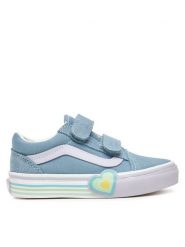 Vans Tenisówki Old Skool V Heart VN000D4DCFL1 Niebieski. Niebieskie buty sportowe dziewczęce Vans, bez wzorów, ze skóry, bez zapięcia. Za 279.99 zł.