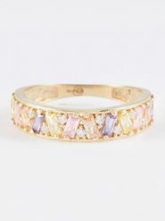 OR ÉCLAT Złoty pierścionek z ametystem, cytrynem i cyrkoniami rozmiar: 54. Żółte pierścionki damskie Or Éclat, z ametystem, złote. Za 1,130.99 zł.