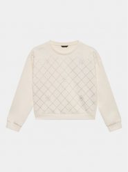 Guess Bluza J3BQ03 KAZQ2 Beżowy Relaxed Fit. Brązowe bluzy dziewczęce Guess, z aplikacjami, z syntetyku, bez ramiączek, bez kaptura. Za 159.99 zł.