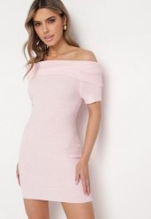 Różowa Elastyczna Sukienka Mini Hiszpanka o Taliowanym Kroju Arivens. Czerwone sukienki damskie Born2be, bez wzorów, bez ramiączek. Za 129.99 zł.