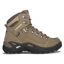 Buty trekkingowe damskie Lowa Renegade Gtx Mid S. Brązowe obuwie trekkingowe damskie Lowa, z materiału, za kostkę, bez zapięcia. Za 855.15 zł.