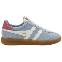 Damskie zamszowe buty sportowe Gola Cyclone. Białe obuwie sportowe casual damskie Gola, ze skóry, bez zapięcia. Za 470.50 zł.