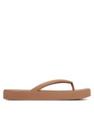 Crocs Japonki Miami Square Flatform Flip 214161 Kremowy. Białe klapki damskie Crocs, bez wzorów, z tworzywa sztucznego, bez obcasa, bez zapięcia. Za 179.99 zł.