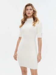 Morgan Sukienka dzianinowa 232-RMORIK Écru Slim Fit. Sukienki damskie Morgan, bez wzorów, z dzianiny, bez ramiączek. Za 189.99 zł.