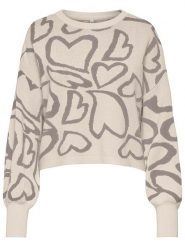 ONLY Sweter w kolorze beżowo-szarym rozmiar: XL. Brązowe swetry klasyczne damskie Only, xl, bez kołnierzyka. Za 92.21 zł.