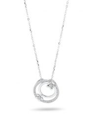 CHARM'S Srebrny naszyjnik z elementem ozdobnym - dł. 47 cm rozmiar: onesize. Szare naszyjniki damskie CHARM'S, z cyrkonią, srebrne. Za 147.91 zł.