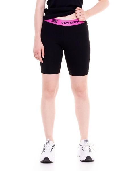 Krótkie legginsy Energy. Czarne legginsy damskie LEONE 1947 APPAREL, l, bez wzorów, z bawełny. Za 42.06 zł.