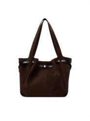 Tory Burch Torebka Romy Suede Tote 186348 Brązowy. Brązowe torebki klasyczne damskie Tory Burch, ze skóry, bez dodatków. Za 3,064.00 zł.