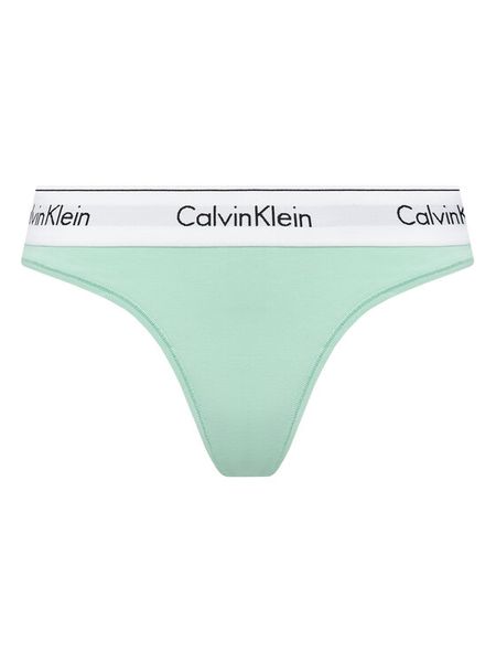 Calvin Klein Underwear Stringi 0000F3786E Zielony. Zielone stringi Calvin Klein Underwear, bez wzorów, z bawełny. Za 59.99 zł.