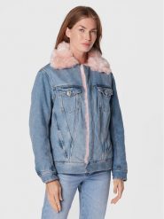 Liu Jo Kurtka jeansowa UF2089 D4751 Niebieski Regular Fit. Niebieskie kurtki damskie Liu Jo, bez wzorów, z bawełny, bez kaptura. Za 1,519.00 zł.