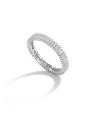 Miu Silver Srebrny pierścionek z cyrkoniami rozmiar: 48. Szare pierścionki damskie Miu Silver, z cyrkonią, srebrne. Za 113.36 zł.