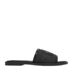 Klapki Beverly Hills Polo Club. Czarne klapki damskie Beverly Hills Polo Club, bez wzorów, bez obcasa, bez zapięcia. Za 179.99 zł.