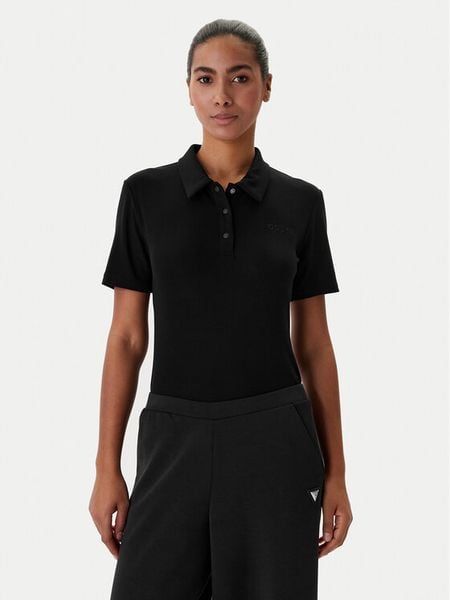 Guess Body V6RP00 KD772 Czarny Slim Fit. Czarne body i gorsety Guess, z aplikacjami, z lyocellu. Za 182.99 zł.
