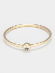 OR ÉCLAT Złoty pierścionek "Eddey" z cyrkonią rozmiar: 50. Żółte pierścionki damskie Or Éclat, z cyrkonią, złote. Za 319.13 zł.