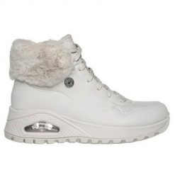 Buty do chodzenia damskie Skechers Uno Rugged Fall Air 2. Białe obuwie sportowe damskie Skechers, z materiału, za kostkę, bez zapięcia, trekkingowe. W wyprzedaży za 479.00 zł.