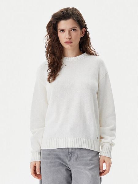 Napapijri Sweter D-Sambre W NP0A4IFK2061 Écru Regular Fit. Swetry klasyczne damskie Napapijri, xs, z bawełny, bez kołnierzyka. Za 269.99 zł.