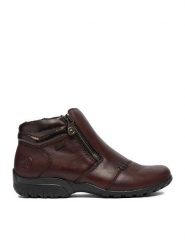 Rieker Botki CEO-L4655-27 Brązowy ciemny. Brązowe botki damskie Rieker, ze skóry, bez obcasa, na płaskiej podeszwie, bez zapięcia. Za 439.99 zł.