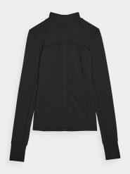 4F Bluza w kolorze czarnym rozmiar: L. Czarne bluzy damskie 4F, l, bez wzorów, bez kaptura. Za 108.74 zł.