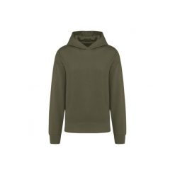 Oversizowa polarowa bluza z kapturem Kariban. Zielone bluzy damskie KARIBAN, uniwersalny, bez wzorów, z bawełny, z kapturem. Za 227.50 zł.