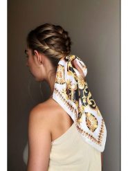 Lucky Bees Chusta w kolorze biało-złotym - 50 x 50 cm rozmiar: onesize. Białe chusty damskie Lucky Bees, bez wzorów, z materiału. Za 52.42 zł.