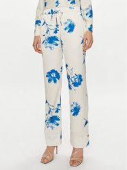 Calvin Klein Spodnie materiałowe K20K206662 Biały Regular Fit. Białe spodnie materiałowe damskie Calvin Klein, bez wzorów, z materiału. Za 469.99 zł.