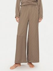 Calvin Klein Spodnie piżamowe 000QS7304E Brązowy Relaxed Fit. Brązowe piżamy damskie Calvin Klein, bez wzorów, z syntetyku, bez ramiączek. Za 179.99 zł.